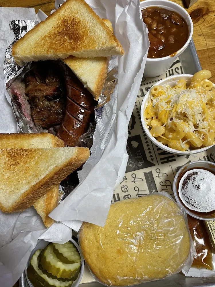 Three Meat Platter Plenty for Two and We Took Home Leftovers